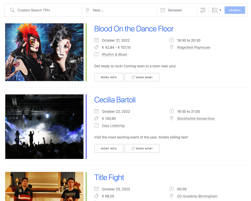 Display and search through your events with highly flexible formatting options.