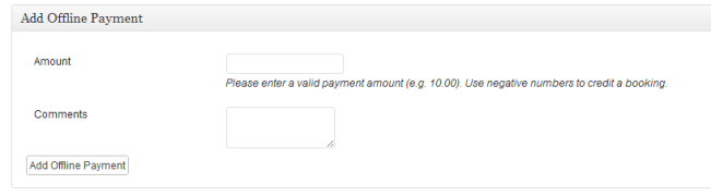 Add offline payments to your bookings and record transactions.
