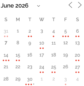 events-calendar-small-dots Small calendar, dots style